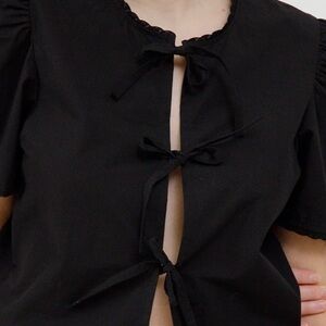 NWT  Elegant Black Long Sleeve Dress in cotton